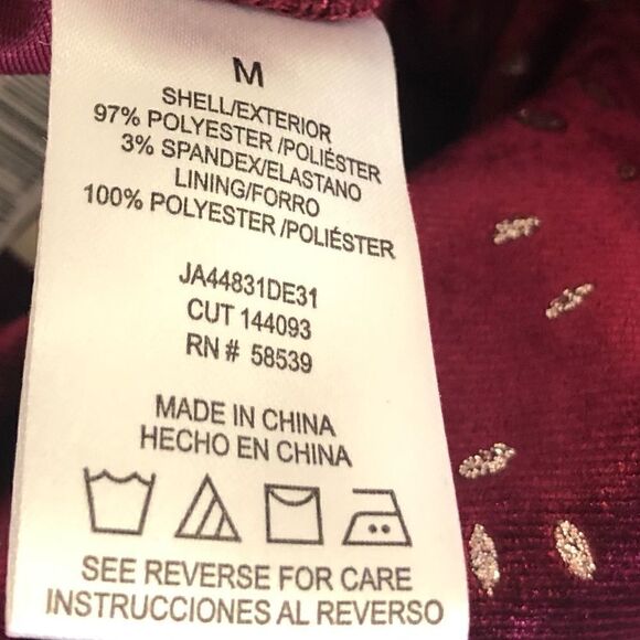 NWT SPEECHLESS Wine Red Sparkly Spaghetti Strap Jumpsuit Size Medium - Picture 7 of 14